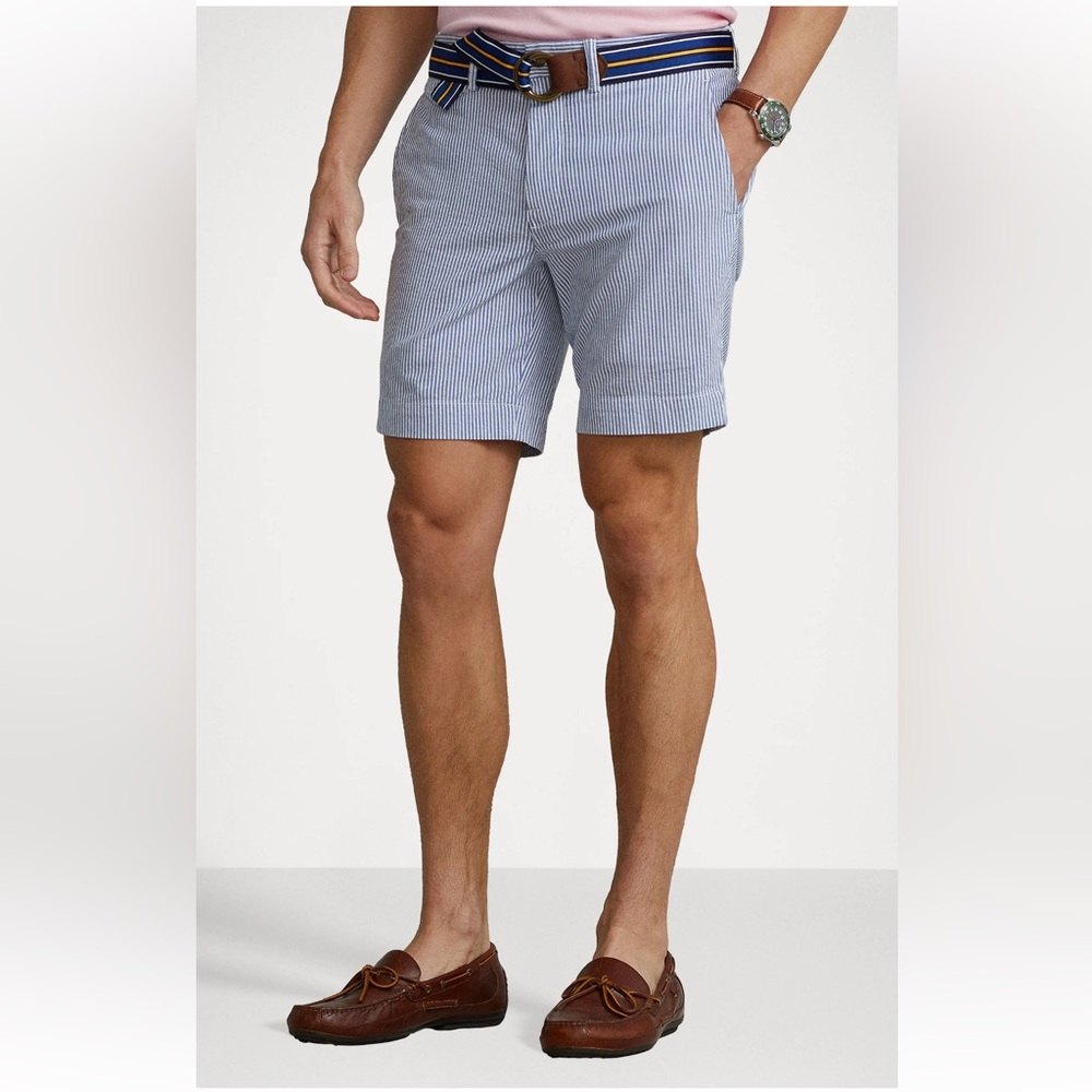 Polo Ralph Lauren men's seersucker shorts size 36  
9” inseam